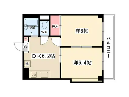田中マンション(2DK/3階)の間取り写真