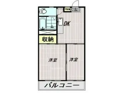 東陽第三関根ビル(2DK/3階)の間取り写真