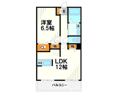 アークテラス多磨(1LDK/2階)の間取り写真