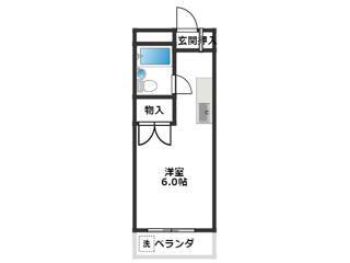 アーシャン(1K/2階)の間取り写真