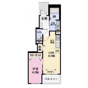 CIEL(1LDK/1階)の間取り写真