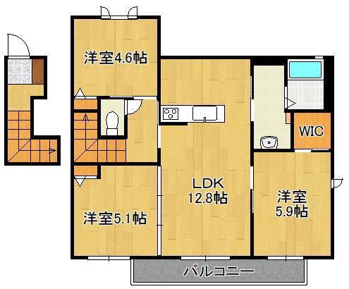 マ メゾン 青山(3LDK/2階)の間取り写真