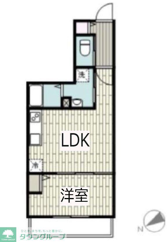 フルセイル古淵II(1LDK/3階)の間取り写真