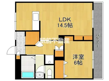 大財マンション(1LDK/2階)の間取り写真