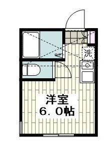 G・Aパーク弘明寺 B棟(1K/2階)の間取り写真