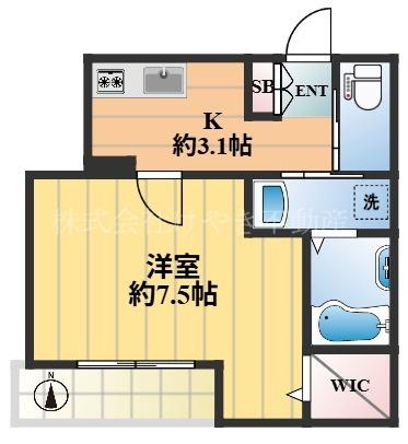 TAIZEN CASA SIMOITA(1K/3階)の間取り写真