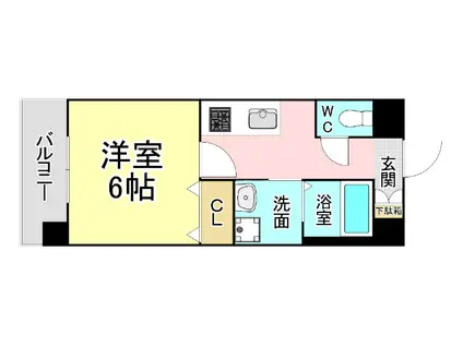 MDIグランコンファリア下曽根新町(1K/6階)の間取り写真