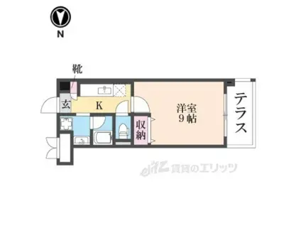 エステート旭(1K/1階)の間取り写真