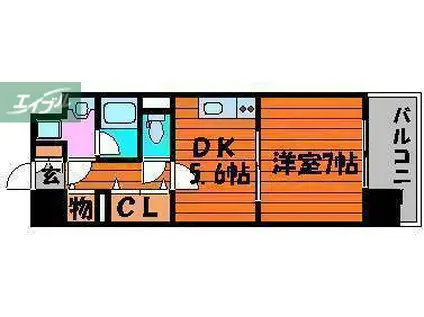 OWLSTYLE UCHISANGE(1K/4階)の間取り写真