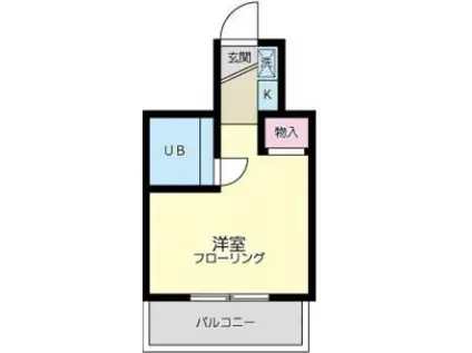 桜ヶ丘ハイライズ(ワンルーム/1階)の間取り写真