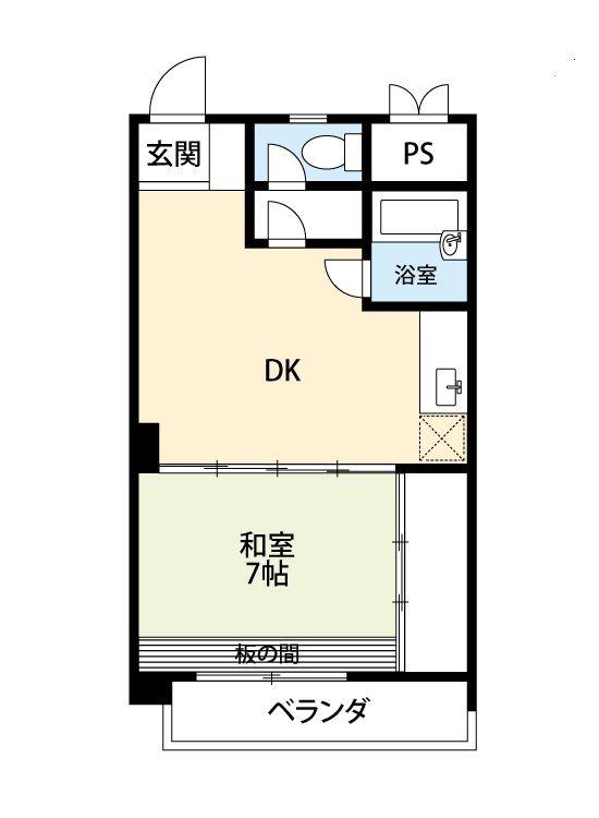 瑞ケ丘マンション(1DK/3階)の間取り写真