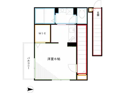 サクラーレ(ワンルーム/2階)の間取り写真