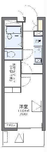 レオパレスLEBEN京橋(1K/4階)の間取り写真