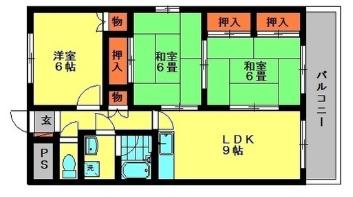 セントラル22(3LDK/1階)の間取り写真