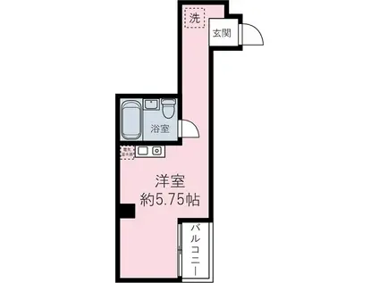 ライベストコート常盤台(1K/2階)の間取り写真