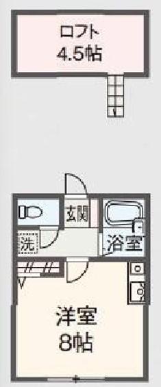 コーポ逆井(ワンルーム/2階)の間取り写真