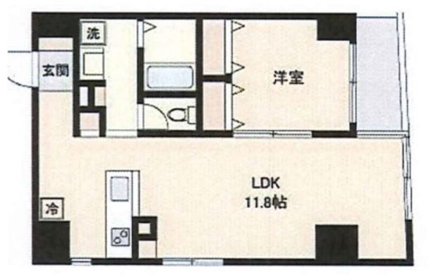 東京凱捷ビル(1LDK/7階)の間取り写真