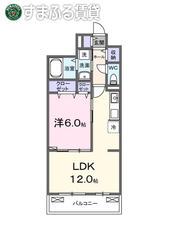 エレンシア(1LDK/3階)の間取り写真