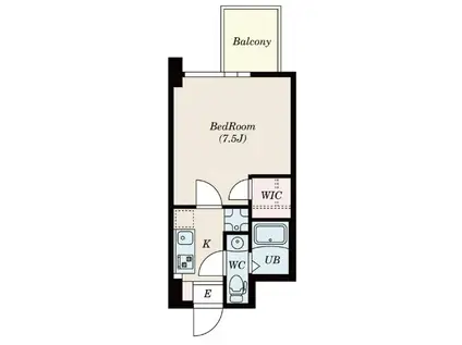 セレニテ上町台(1K/11階)の間取り写真