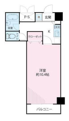 ヴィアレッド原宿(1K/1階)の間取り写真