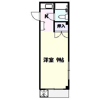 ファインヒル生田(ワンルーム/1階)の間取り写真