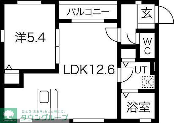 PLUTO OZONE(1LDK/2階)の間取り写真
