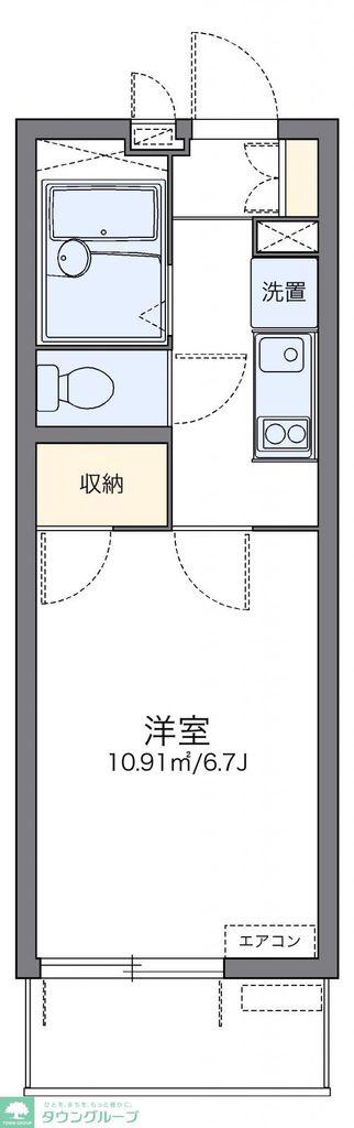 レオパレスヴァンルミエール(1K/2階)の間取り写真