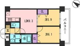 コンダクト福岡東(2LDK/3階)の間取り写真