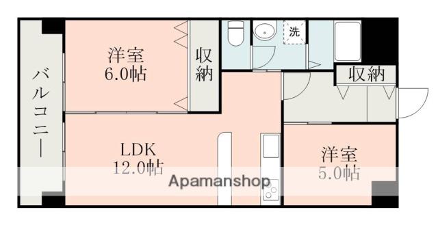 パークハイツ(2LDK/9階)の間取り写真