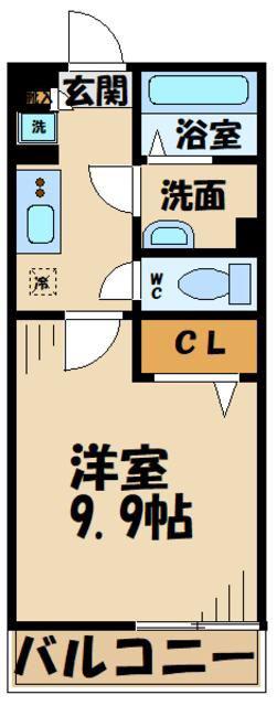 リブリ・SAGAMI(1K/2階)の間取り写真