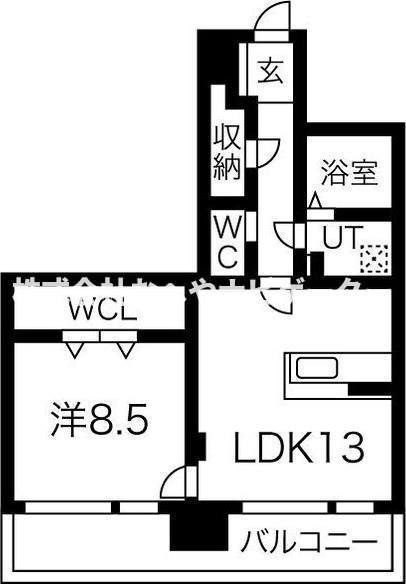 ペリエ ジュエ(1LDK/2階)の間取り写真