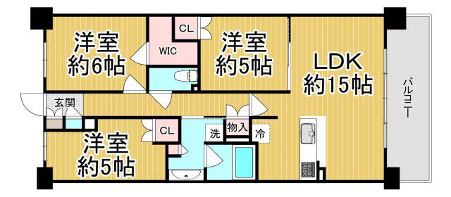 プレイズ尼崎(3LDK/10階)の間取り写真