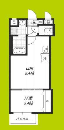 H-MAISON大正VI(1LDK/3階)の間取り写真
