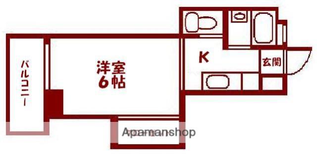 さかいコーポ(1K/4階)の間取り写真