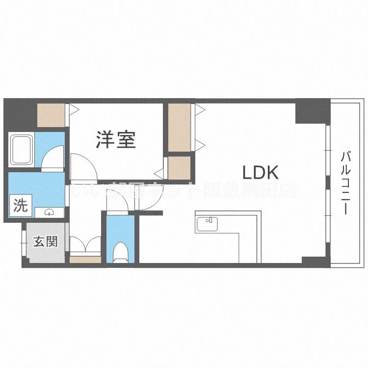 モア・ルミエール(1LDK/6階)の間取り写真