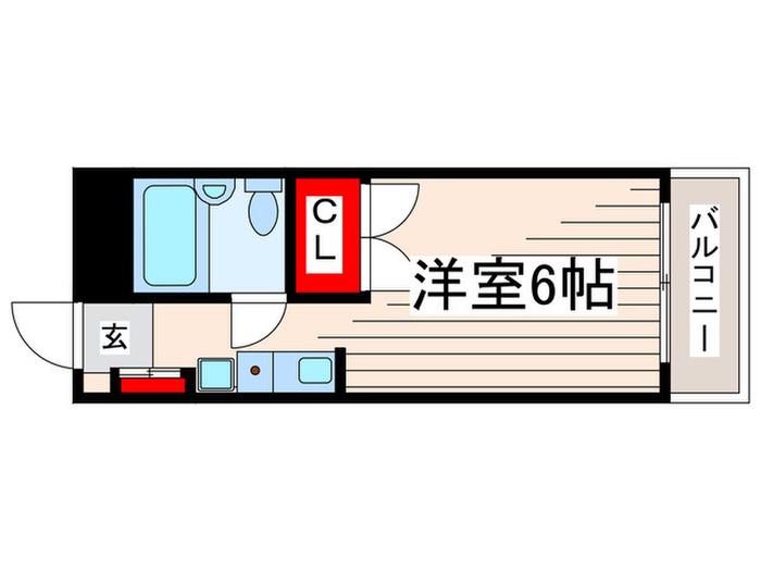 エスクロープラザ(ワンルーム/3階)の間取り写真