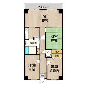 PHOENIX COURT 交野II(3LDK/2階)の間取り写真