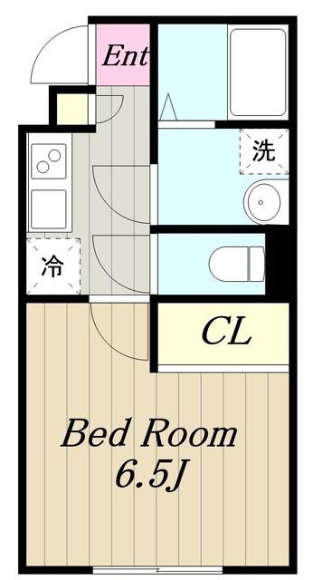 カインドネス厚木旭町II(1K/2階)の間取り写真