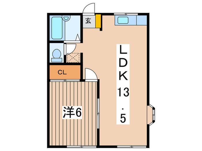サンライフ(1LDK/1階)の間取り写真