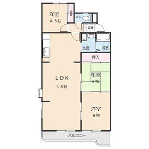 本通マンション(3LDK/2階)の間取り写真