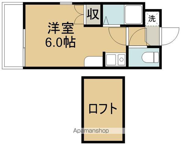 アップルハウス中野栄A(ワンルーム/2階)の間取り写真
