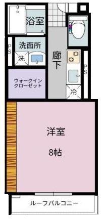 MAPLE COURT(1K/2階)の間取り写真
