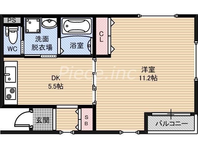 マイホームツルミ(1DK/2階)の間取り写真