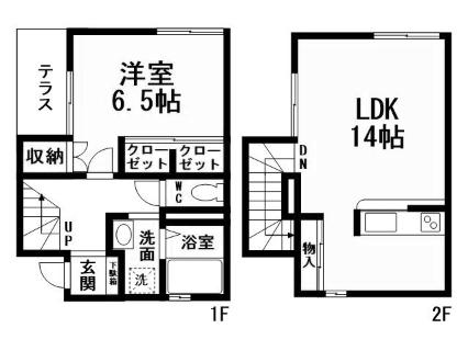 CASAMASA(1LDK/2階)の間取り写真