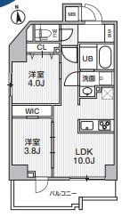 S RESIDENCE千住大橋BROADエスレジデンス千住大橋ブロー(2LDK/2階)の間取り写真
