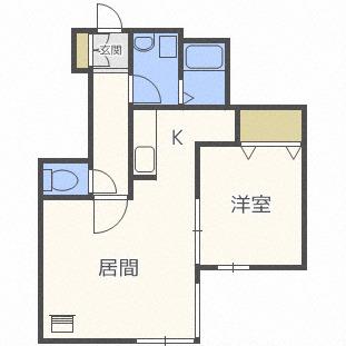 サンテラス星置 西(1LDK/2階)の間取り写真