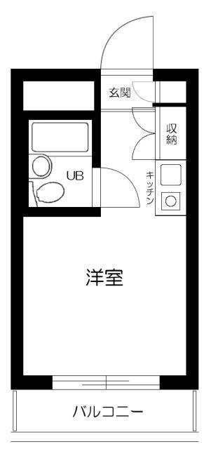 メゾン池袋(ワンルーム/1階)の間取り写真