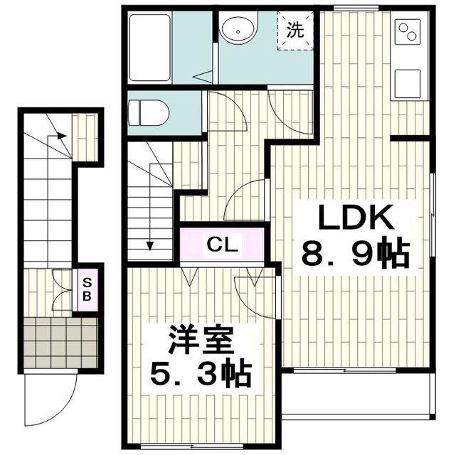 ラフォンテ(1LDK/2階)の間取り写真