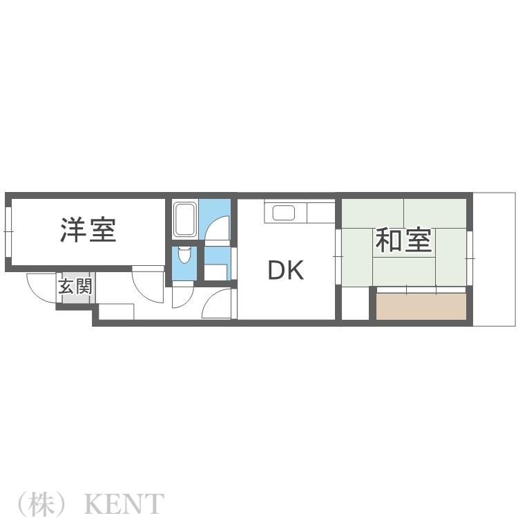 坂口マンション(2DK/3階)の間取り写真