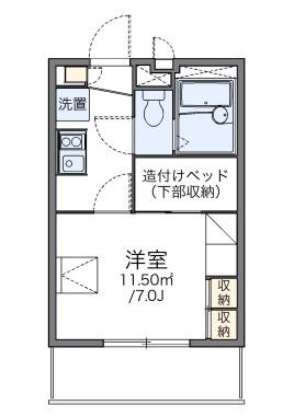 レオパレスシャンテ(1K/3階)の間取り写真